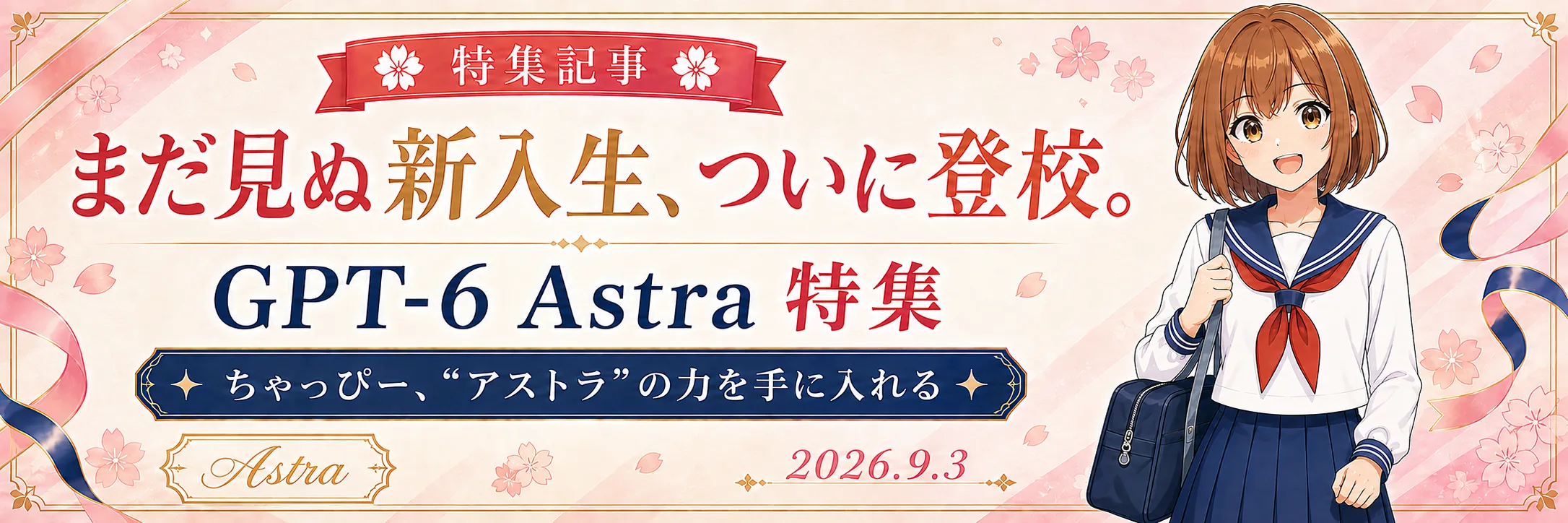 GPT-6 Astra特集 — まだ見ぬ新入生、ついに登校。ちゃっぴー、"アストラ"の力を手に入れる 2026.9.3